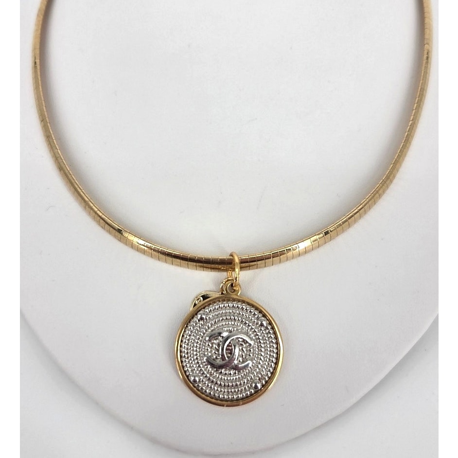 Idlewild Jewelry Co Couture Authentic Chanel Cc Vintage Sew-On Charm Necklace